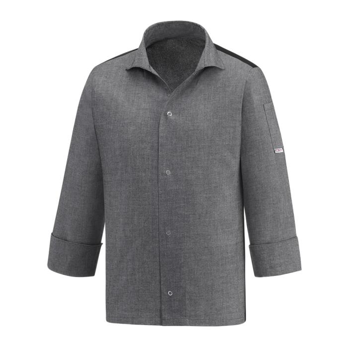 Camicia Chef Unisex Vip Grey Mix Bottone Automatico Ego Chef