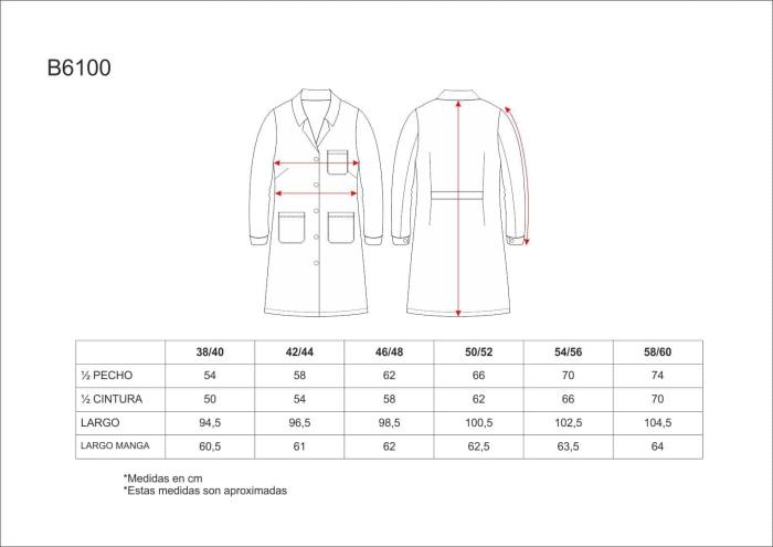 Camice medico lungo da donna B6100 Verde