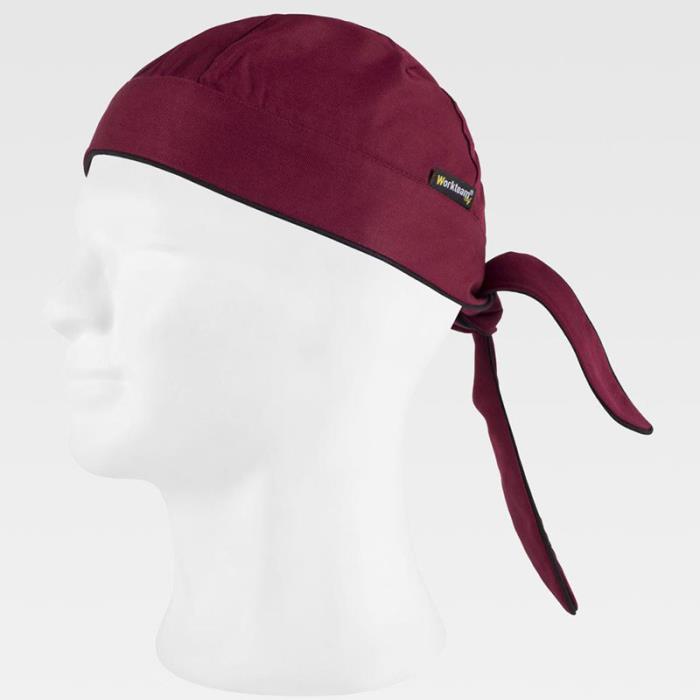 Bandana cuoco con dettagli a contrasto Bordeaux