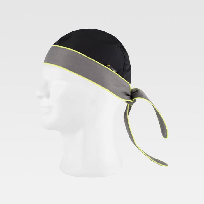 Bandana da cuoco unisex M640 Nero/Grigio/Giallo