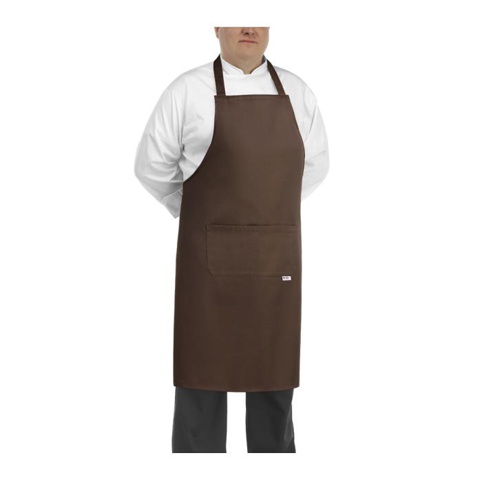 Grembiule Pettorina-Tascone Big Apron Brown Taglie Forti Ego Chef