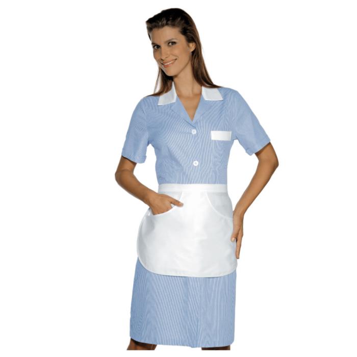 Camice Donna Positano Con Grembiule Rigatino Azzurro/Bianco