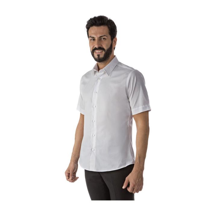 Camicia da Uomo Bianco manica corta Elastic Edward MM