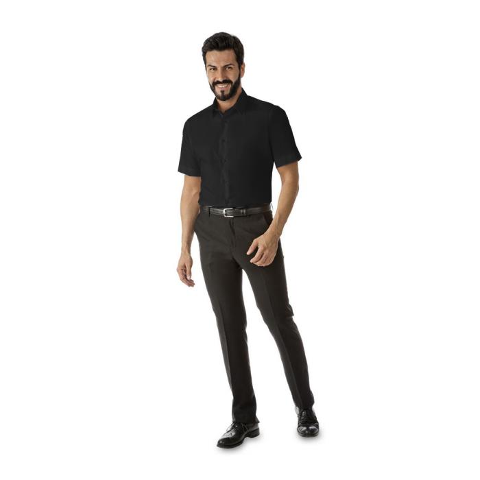 Camicia da Uomo Nero manica corta Elastic Edward MM