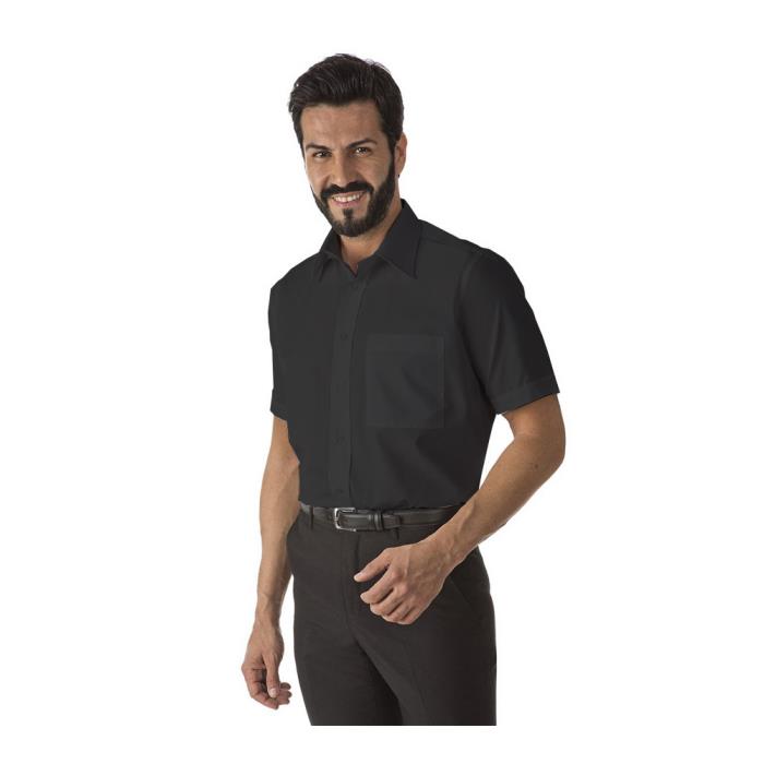 Camicia da Uomo Nero manica corta modello Manila Tan MM