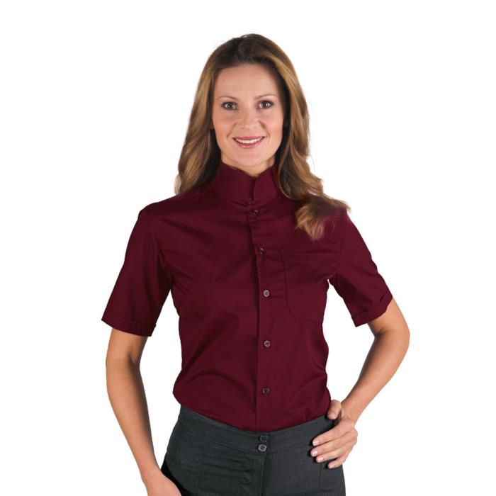 Camicia unisex Dublino Bordeaux | Manica Corta