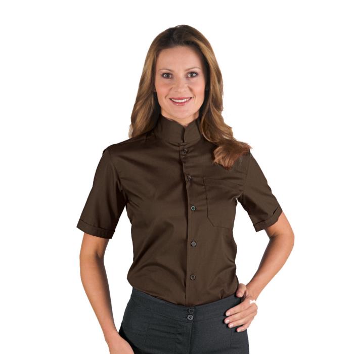 Camicia unisex Dublino Cacao | Manica Corta