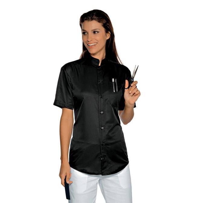 Camicia Parrucchiere Unisex Mezza Manica Dublino Nera