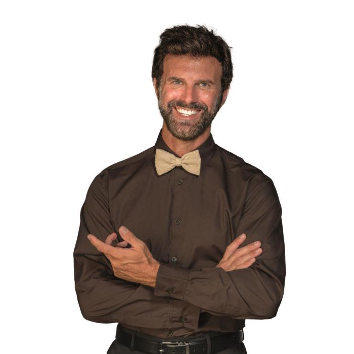 Camicia unisex Nevada Cacao | Manica Lunga