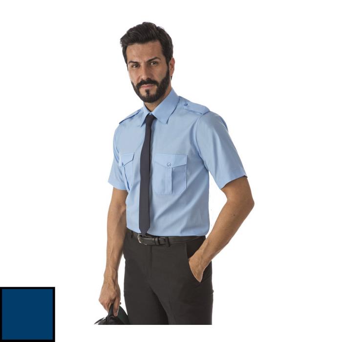 Camicia da Uomo Navy manica corta modello Manila Pilota MM