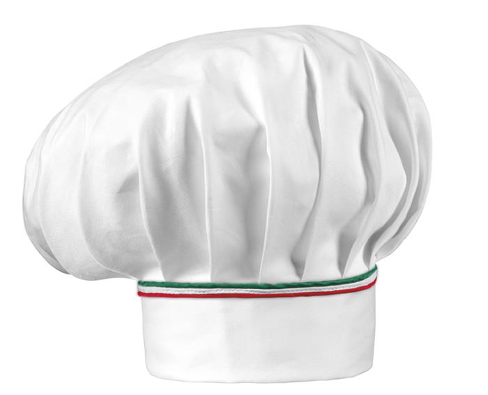 Cappello Cuoco Bianco Profilo Italy Piping