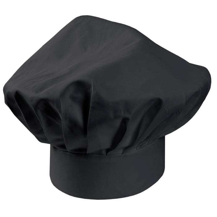 Cappello da cuoco Unisex Nero | Taglia Unica