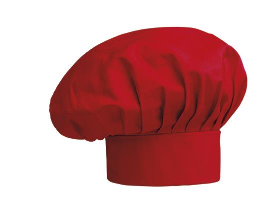 Cappello Cuoco Tinta Unita Red