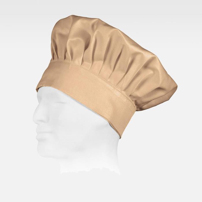 Cappello da cuoco con chiusura regolabile Beige