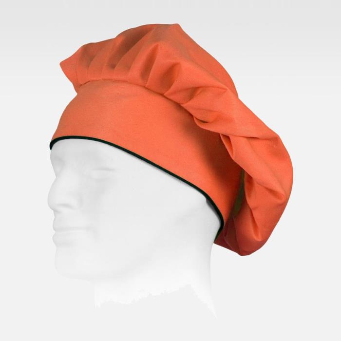 Cappello da cuoco con chiusura regolabile M603 Corallo/Nero
