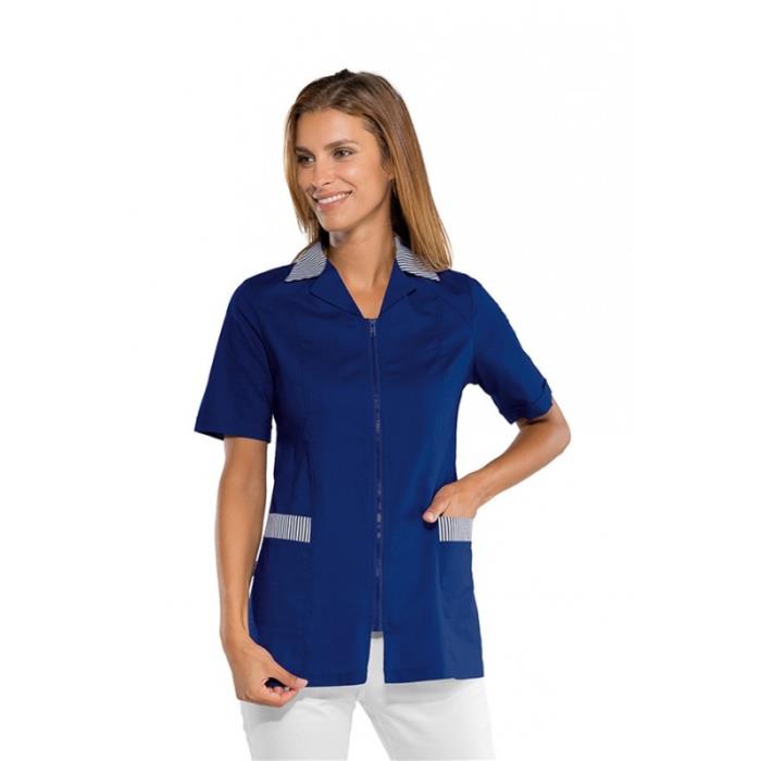 Casacca scolastica Barcellona Blu/Riga Blu | Manica corta