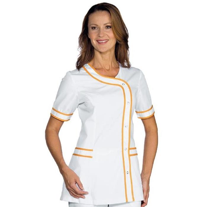 Casacca sanitaria donna Brasilia Bianco/Albicocca