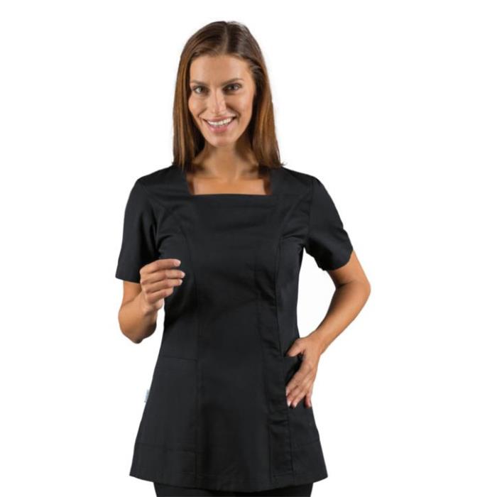 Casacca donna estetista Aberdeen Nero