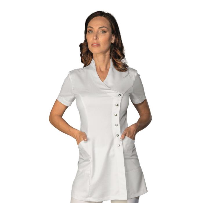 Casacca donna manica corta Limoges bianco