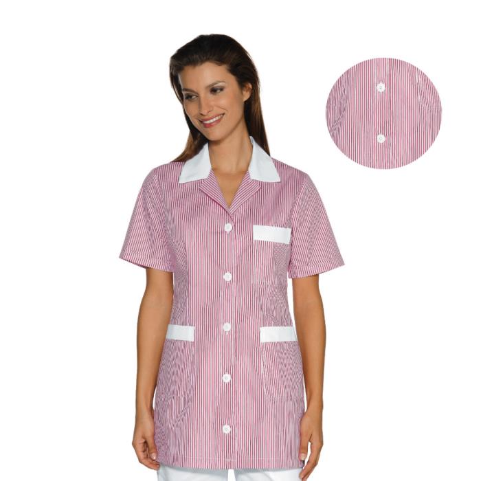 Casacca Marbella Riga Rosa | 65% Poliestere 35% Cotone | Manica corta