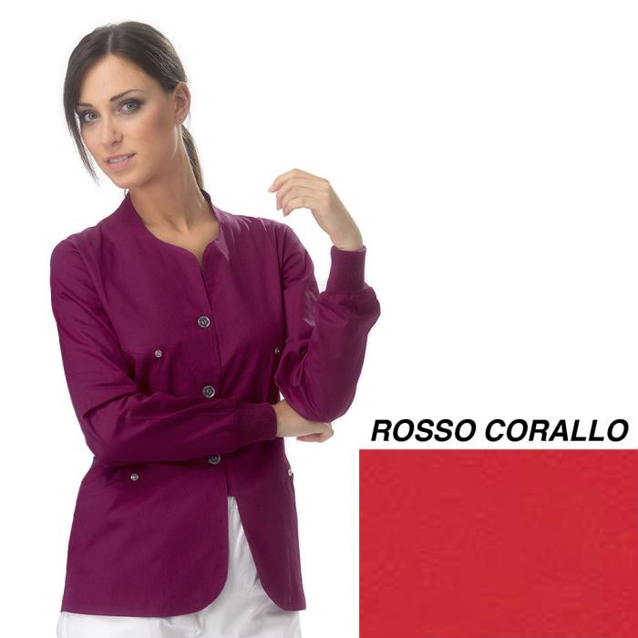 Casacca Sanitaria Donna Nefertari rosso corallo