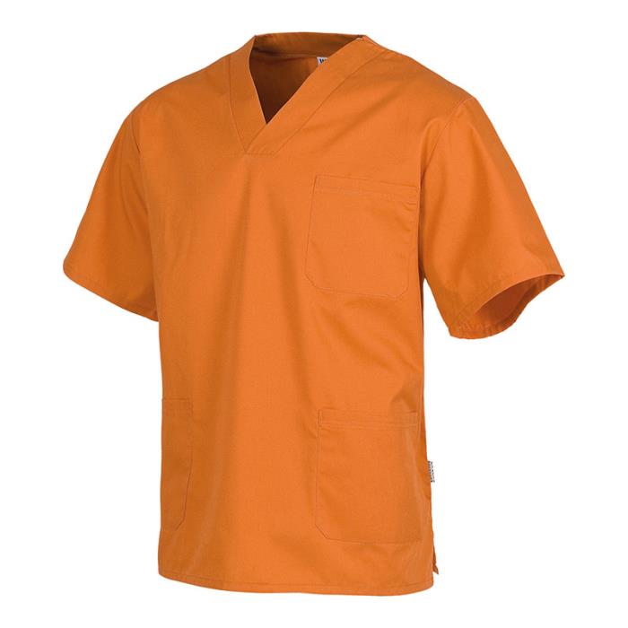 Casacca medica unisex a maniche corte Arancio