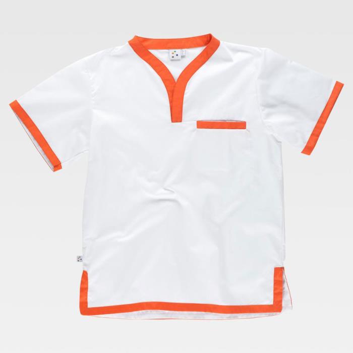 Casacca sanitaria unisex B9600 Bianco/Arancio