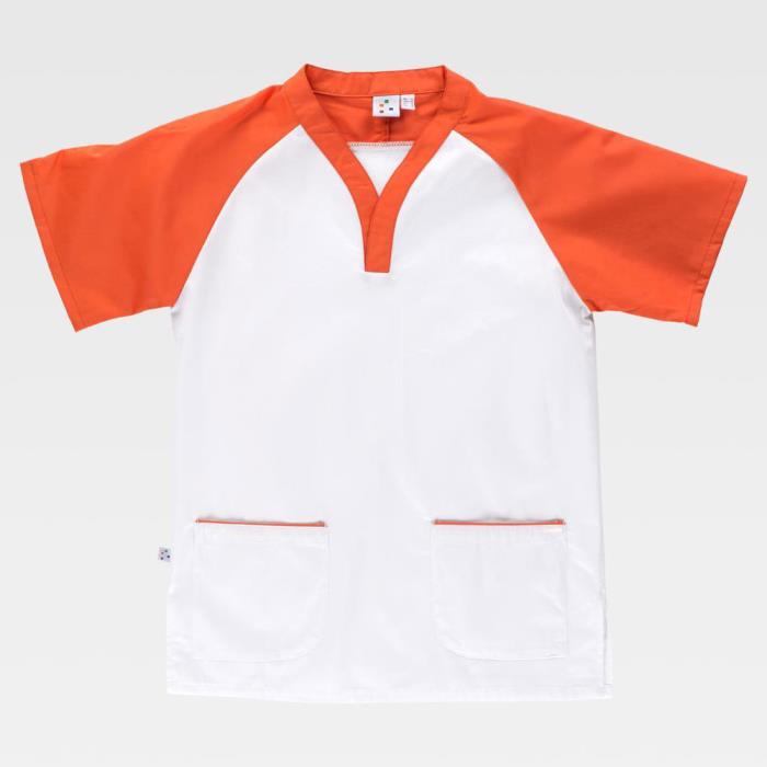 Casacca sanitaria unisex B9700 Bianco/Arancio