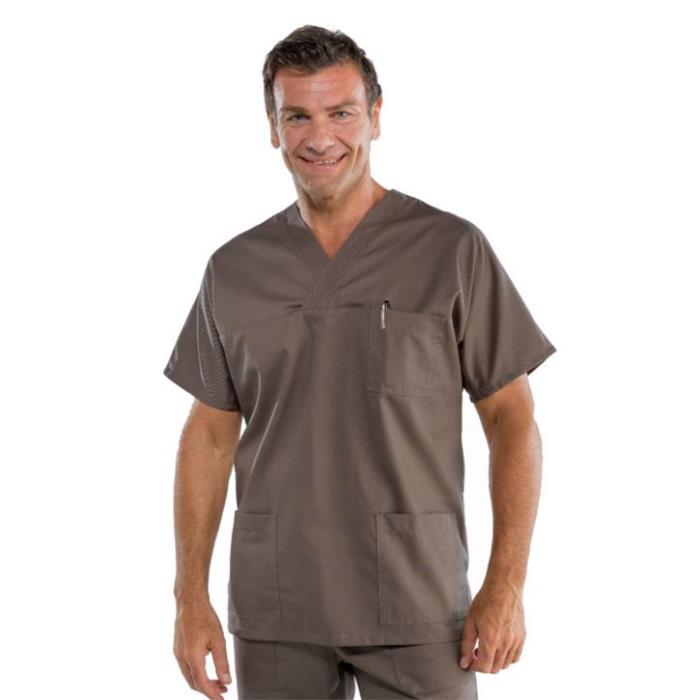 Casacca sanitaria unisex Collo a V Fango