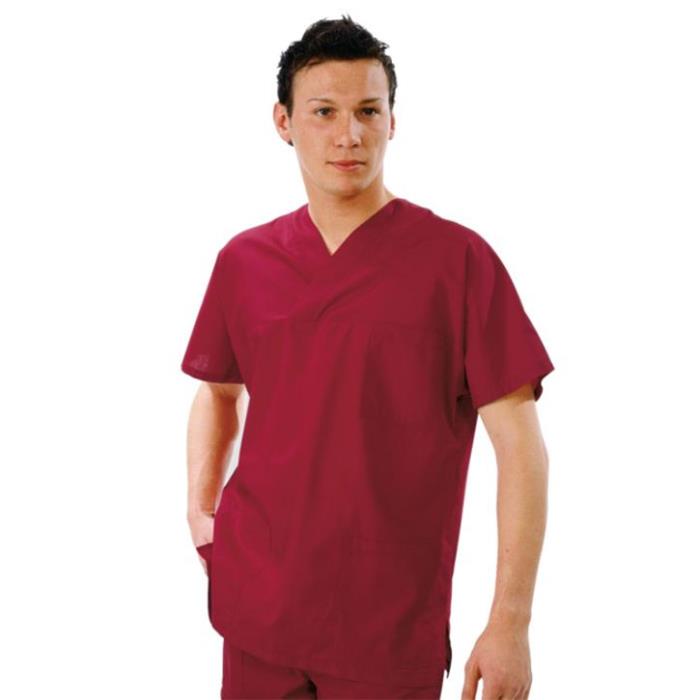 Casacca sanitaria unisex Collo a V Vermiglio