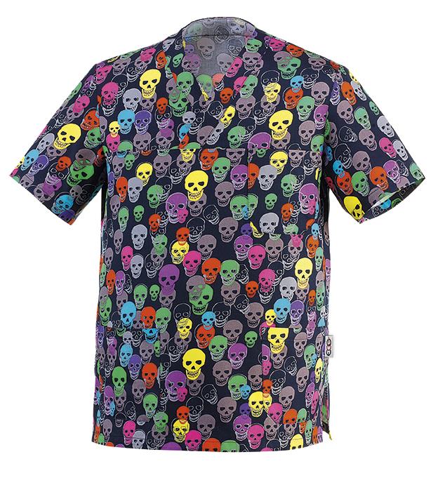 Casacca Unisex Leonardo Fantasia Color Skulls Ego Chef 