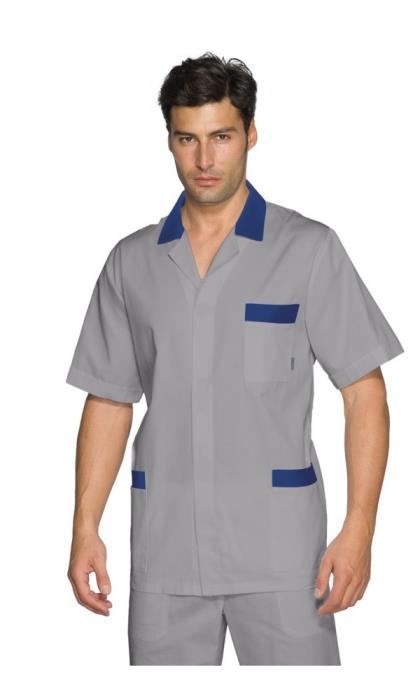 Casacca Uomo Peter - Mezza Manica Grigio+Blu