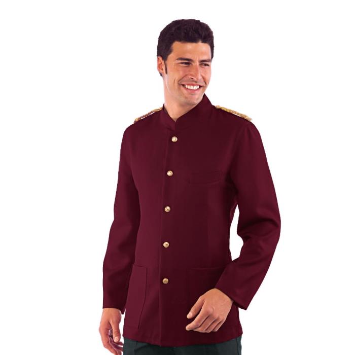 Coreana uomo con trecce bordeaux