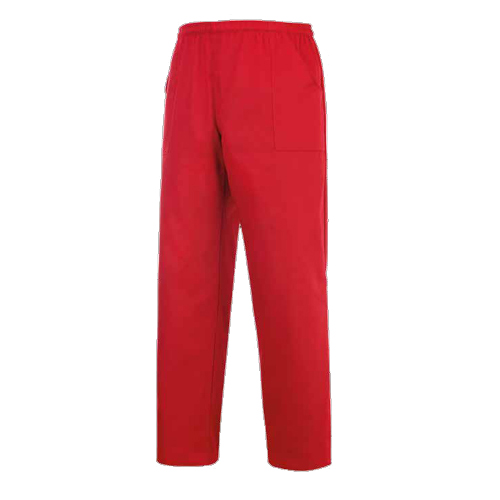 Pantaloni con coulisse in vita e con tasche a toppa- Red