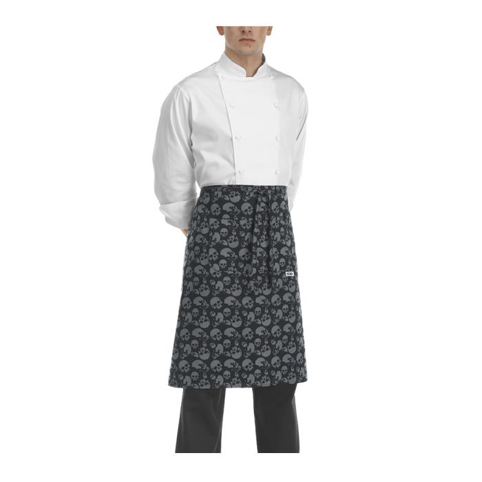 Falda vita con tascone Fantasia  Skulls 70x70 cm Ego Chef