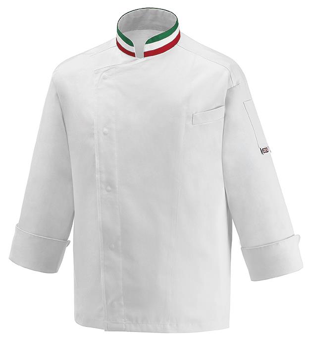 Giacca Cuoco Nations Ego Chef Cotton Rich collo Italia e collo White