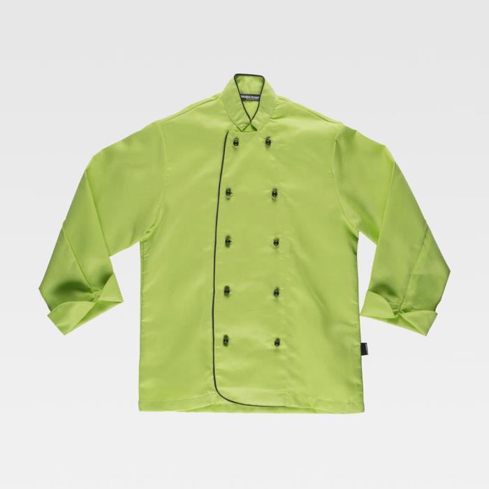 Giacca da cuoco unisex B9205 Verde lime