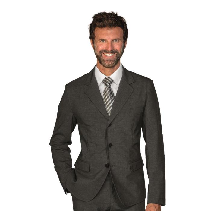 Giacca uomo Cleveland con spacchi misto lana antracite