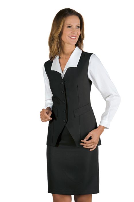 Gilet Bar Ristorazione Donna Nero Isacco