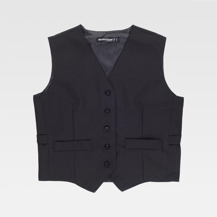 Gilet da cameriere Donna B9030 Nero
