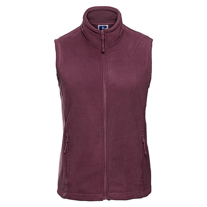 Gilet donna in pile con cerniera Bordeaux