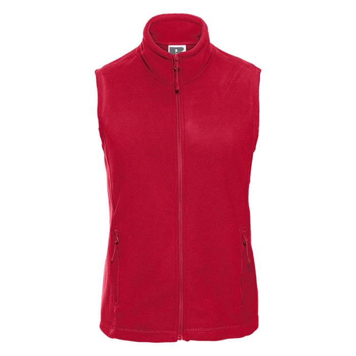 Gilet donna in pile con cerniera Classic red