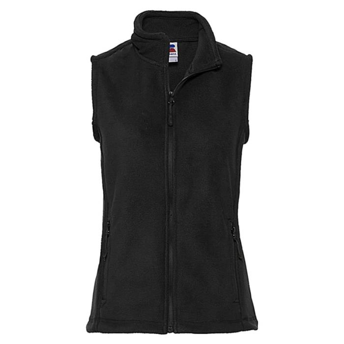 Gilet donna in pile con cerniera Nero