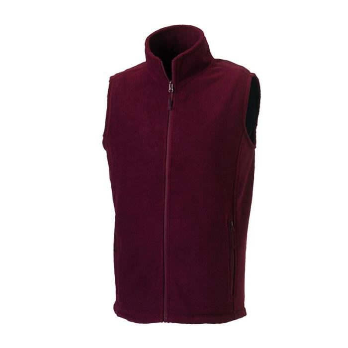 Gilet uomo in pile con cerniera Bordeaux