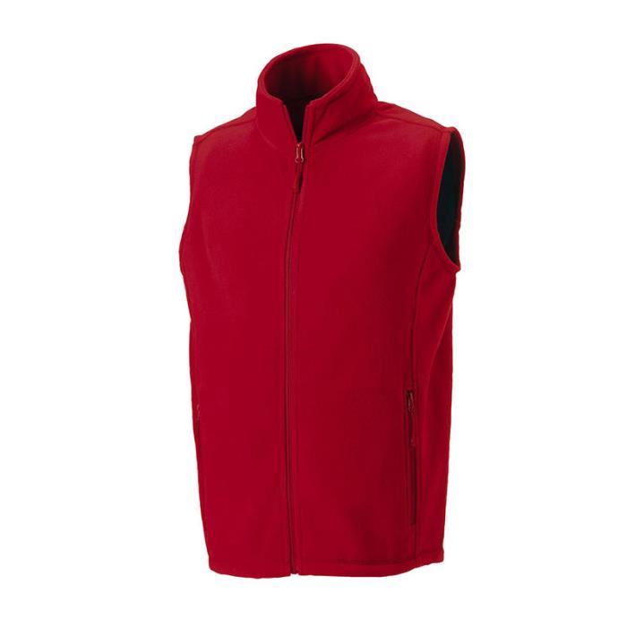 Gilet uomo in pile con cerniera Classic red