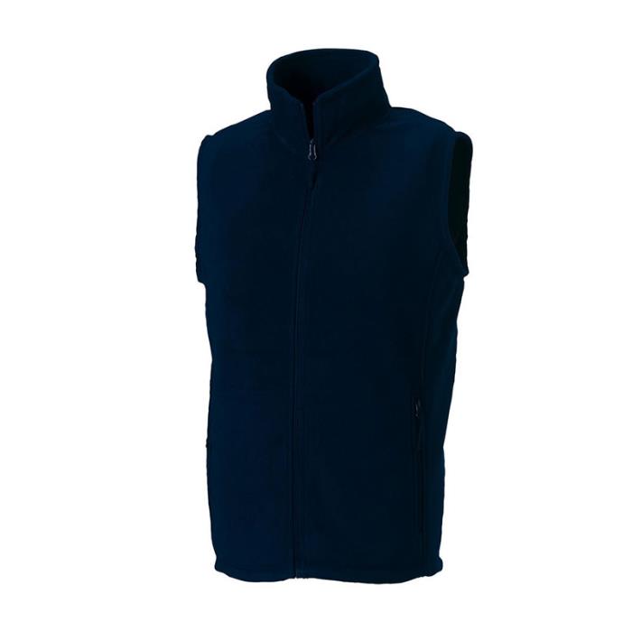 Gilet uomo in pile con cerniera French navy