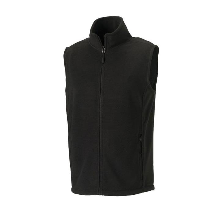 Gilet uomo in pile con cerniera Nero