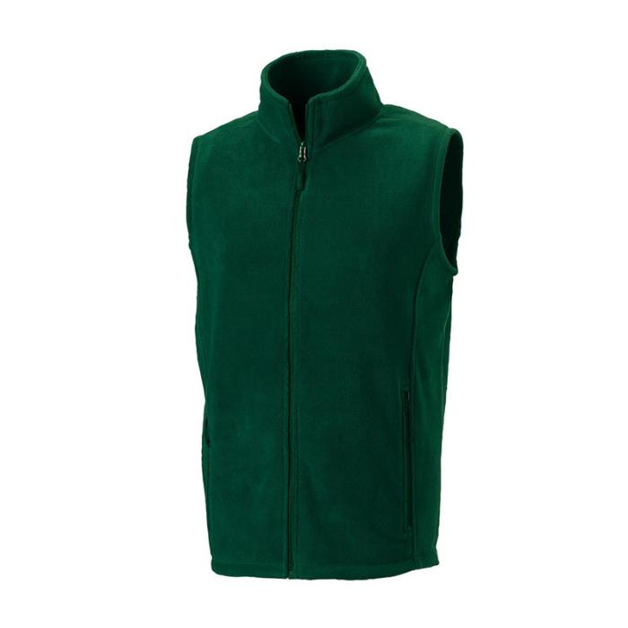 Gilet uomo in pile con cerniera Verde bottiglia