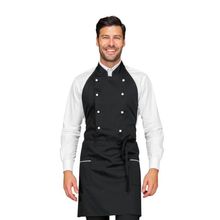 Grembiule unisex Assuan Nero + Bianco