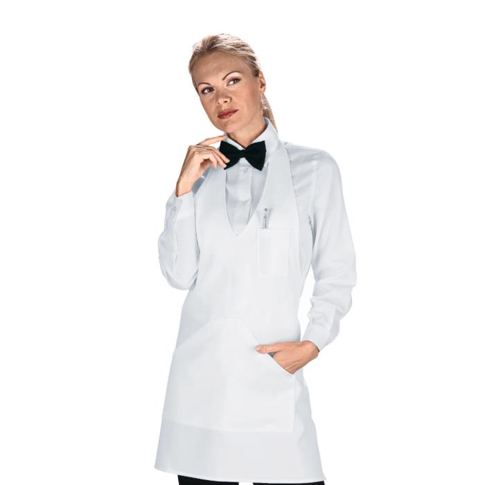 Grembiule unisex Bistro Bianco | 100% Poliestere
